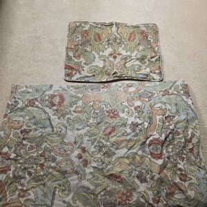Pottery Barn king/Cal king duvet cover + 3 standard shams